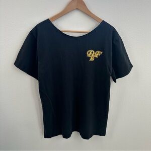 DAF “LOVE ME OR LOVE ME ONLY” off the shoulder t-shirt